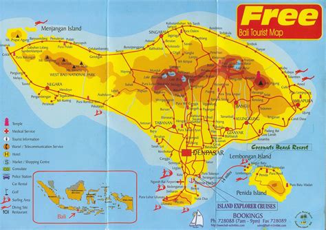 bali tourist map printable.